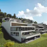 3D Visualisierungen, Terrassenhaus, Wohnungen, Mehrfamilienhaus
