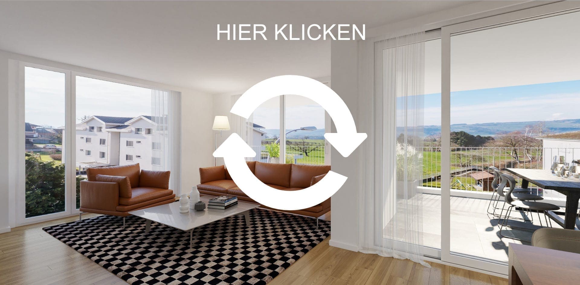 STOMEO Visualisierungen 3D Immobilien Immobilie Animation 360 Grad Wohnzimmer Besichtigung Panorama