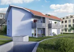 Zürich 3D Architektur Rendering, Visualisierung Mehrfamilienhaus in Frick