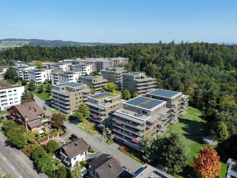 Fotorealistische 3D Visualisierung - Wohnüberbauung in Zürich