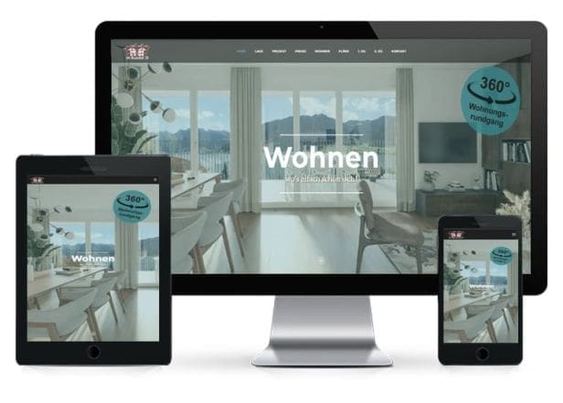 Immobilien Website für die Vermarktung